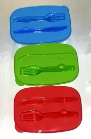 Reusable Lunch Container - Fork, Knife, Plastic bowl container Fast Shipping!