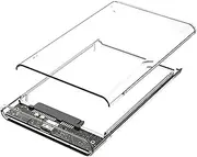 2.5 Inch Hard Disk Case Pe-C Transparent HDD Enclosure High- Transmission Easy Installation for 2.5 Inch HDD/Ssd Transparent