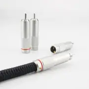 4pcs Aluminium Case RCA Rhodium Plated Connector Plug for HiFi Audio Cable DIY