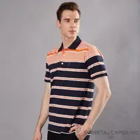 在飛比找momo購物網優惠-【ROBERTA 諾貝達】台灣製 條紋風情 短袖POLO棉衫