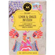 Ministry of Tea Organic Lemon & Ginger Infusion Tea Bags 20 Pack