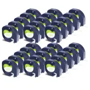 30PK For DYMO LetraTag Plus LT-100T Tape Refills 91330 Label White Paper 12mm