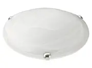 Project 40cm Diy Flush Mount In Chrome With Alabaster Glass,Lighting,Beacon Lighting