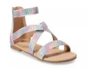 SO Anise Bling Girls' Rainbow Color Gladiator Sandals Shoes Size 6 New