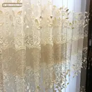 Curtains Tulles for Room European Window Sheer Yarn Door Transparent Embroidery