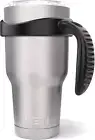 30 Oz Tumbler Handle for Yeti Rambler RTIC Ozark Trail Mug - BPA Free Black