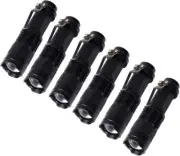 KunHe 6 Pack Small Mini LED Flashlight, Single Mode Zoomable Flashlights