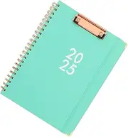 HOMSFOU Portable Clipboard Folio with Notebook Document Storage Clips for Office Travel Lightweight Writing Board for Planning Organizing Diary Keeping