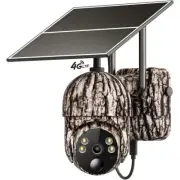 Cellular Trail Security Cameras Built-in 4G LTE SIM Card, 2K Game Camera Solar