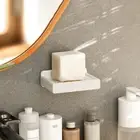 Soap Dish Self-adhesive Quick Drainage Double Layer Drawer Non-slip Soap Holder