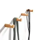 Beech Wood Wood Coat Rack Hanging Key Holder Wooden Wall Hooks Purse