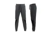 FIL Men's Fleece Track Pants Joggers Sweat Pants Zip Pocket - Dark Grey