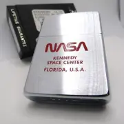 NASA Kennedy Space Center Flolida USA Zippo Oil Lighter 1992 MIB Rare