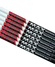 KBS Max Graphite Iron Shafts Senior A Flex .370 Tip 55g Set of 8 Uncut 41" New