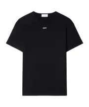 Off-White Off Stamp Crewneck Straight Hem T-Shirt S,XXL Black