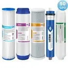 5 Stage 50 GPD RO Under Sink Reverse Osmosis System Washable Water Filter 5-Pack