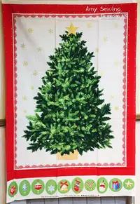 在飛比找樂天市場購物網優惠-居家手作日本棉布聖誕樹圖案布~~布片