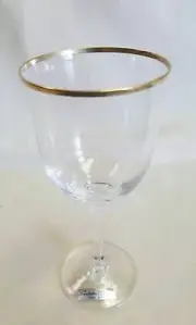 NORITAKE TROY GOLD Crystal 4 Wine Glass 7"