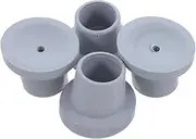 4pcs Sooth Chair Bath Chair Foot Cover Rubber Leg Tips Leg Caps Shower Stool Accessories Furniture Feet Protectors Crutches Tips Grey Rubber