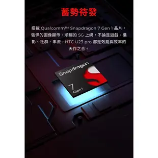 ☁️蝦幣10%回饋☁️ HTC U23 PRO 256G 黑/白/紅 台灣公司貨 全新未拆封 含稅附發票✨