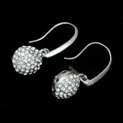 Dangle Round Ball Sphere Rhinestone Crystal Earrings E512