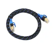 Two-Color Braided Network Lan Cable For Modem Router Lan Network With Shielded Rj45 Connectors
