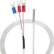 uxcell PT100 RTD Temperature Sensor Probe Three-wire System Cable Thermocouple Stainless Steel 200cm(6.56ft) (Temperature Rang: -50 to 200C)