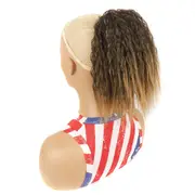 Short Fluffy Drawstring Perm Curly Ponytail Wig in 1bt27 Colour