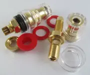 50pcs High Quality Gold plated 4mm Banana Jack Binding Post Tube Amp speaker