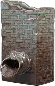 Milisten Ceramic Tabletop Fountain for Indoor and Outdoor Table Desk Office Patio(Small Size of kiln-Changed City Wall jar)