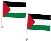 ANDRESLAD 2pcs Palestine Flag Car Window Decoration Lightweight Banner Reusable Easy to Use for National Holidays Parades and Everyday Display Vivid Adornment for Flag Fans