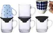 Mug Stacker Kitchen Cabinet Shelf Organizer for Cupboard and Pantry Black