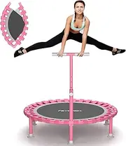 ZCMHAXJ 40 Inch Mini Trampoline for Adult, Indoor Fitness Trampoline,440 lbs Weight Capacity, Silent Aerobic Bouncing Trampoline