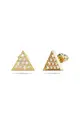 BULLION GOLD Tetrahedra Zircon Gold Stud Earrings