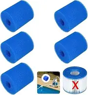 Reusable Clean Foam Hot Tub Spa Filter Swimming Pool Scum Filter Washable Cartridge Sponge for Intex Type V1 S1 (1PCS)