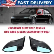 For Honda Civic EG 92-95 Carbon Fiber Look Rear View Reverse Mirror Cover Trim (for: Honda Civic)