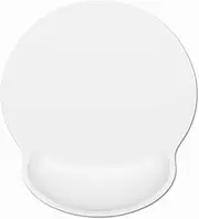 Dapesuom Ergonomic Mouse Pad with Wrist Support, Comfortable Memory Foam Wrist Rest for Easy Typing Pain Relief, Cute Computer Gaming Desktop Mouse Mat with Non-Slip Base for Laptop, Office, White