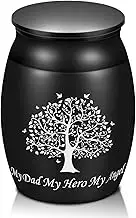 Urns for Dad Ashes, 1.6“ High Small Cremation Urn for Funeral, Tree of Life Decorative Urns, Handcrafted Keepsake Urn for Family for Sharing, A Peaceful Classic Mini Urn to Honor Your Loved