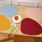 Easy Storage Placemat Wipeable Dining Table Mat Elegant Oval Design Placemats