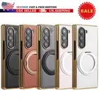 Mens' Luxury Magnetic Ring Stand Leather Case For Samsung Galaxy Z Fold 6 5 4 3