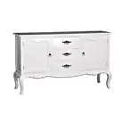 ELISE FRENCH BUFFET SIDEBOARD 2 DOORS 3 DRAWERS WHITE CEDAR WOOD WHITE