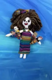 skeleton Guatemalan worry dolls Handmade rag doll Handmade by susie
