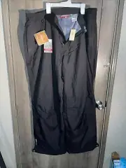 Eddie Bauer Weather Edge Men's Large Black Rip Stop Mesh Lined Ski Snow Pants