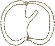 [Generic] Dainty Layered Rhinestone Head Chain for Teens Bohemian Forehead Bridal Headpiece Wedding Hair Accessories for Women and Girls