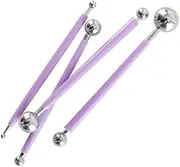 Cabilock 4pcs Set Embossing Stylus Bakery Tools Ball Stylus Decked T Tool Sculpting Tools Pattern Tracing Stylus Ball Tool Cake Modeling Tools Dotting Tools Carving Knife Shaping