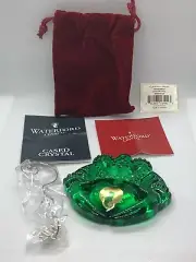 Waterford Emerald Claddagh Christmas Ornament NIB Enhancer Rare HTF Green Irish