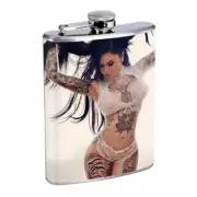 Minnesota Pin Up Girls D13 Flask 8oz Stainless Steel Hip Drinking Whiskey