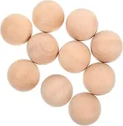 Angoily 10pcs Unfinished Natural Wooden Balls for DIY Crafts Solid Craft Project Accessories for Creative Arts Present Decorations and Home Decor