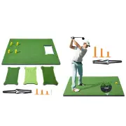 VEVOR 5x4/5x5ft Golf Hitting Mat Turf Golf Training Aid Indoor Outdoor Practice