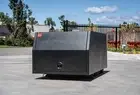 BLACK Aluminium Canopy Toolbox Dual Cab Ute Gullwing Tool Box 1780W 1600L 850Hmm